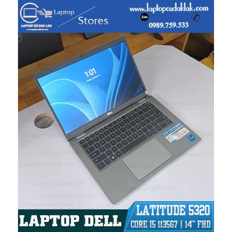 Dell Laitude 5320 / I5 1135G7 / Ram 8 GB / Ổ cứng SSD 256 / Intel® Iris® Xe Graphics / Màn hình 13.3" FHD