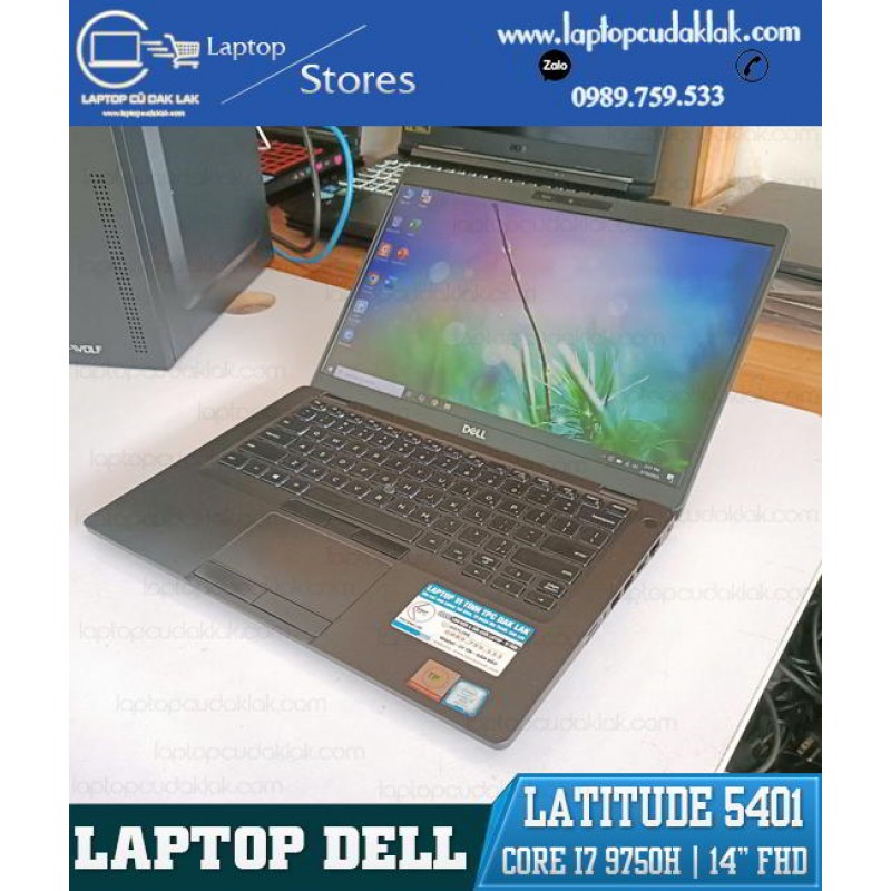 Dell Latitude 5401/ Intel Core I7 9850H/ Ram 16GB/ SSD 256GB/ Intel UHD Graphics 630/ LCD 14.0 Inch Full HD