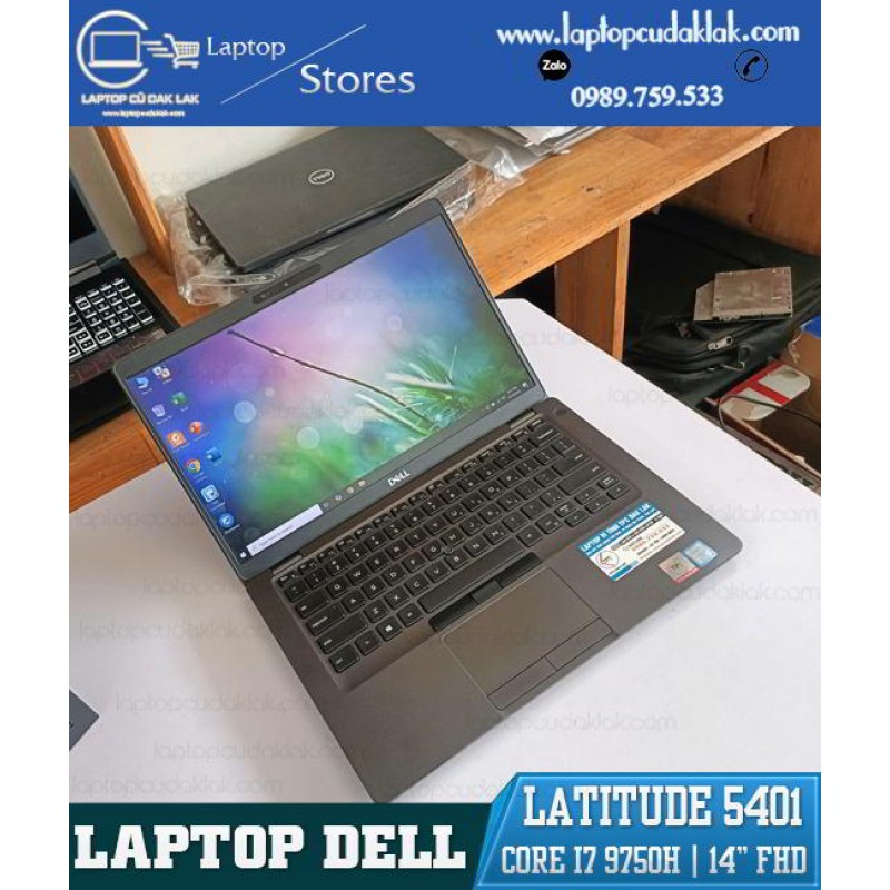 Dell Latitude 5401/ Intel Core I7 9850H/ Ram 16GB/ SSD 256GB/ Intel UHD Graphics 630/ LCD 14.0 Inch Full HD