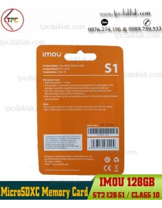 Thẻ nhớ điện thoại & Camera MicroSDXC Memory Card 128GB Imou ST2-128-S1 Class 10 