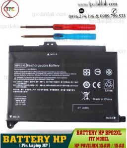 Pin Laptop HP Pavilion 15-AW / 15-AU Series ( BP02XL - 15-AU057CL, 15-AU030NR, 15-AU091NR 7.7V 41Wh )