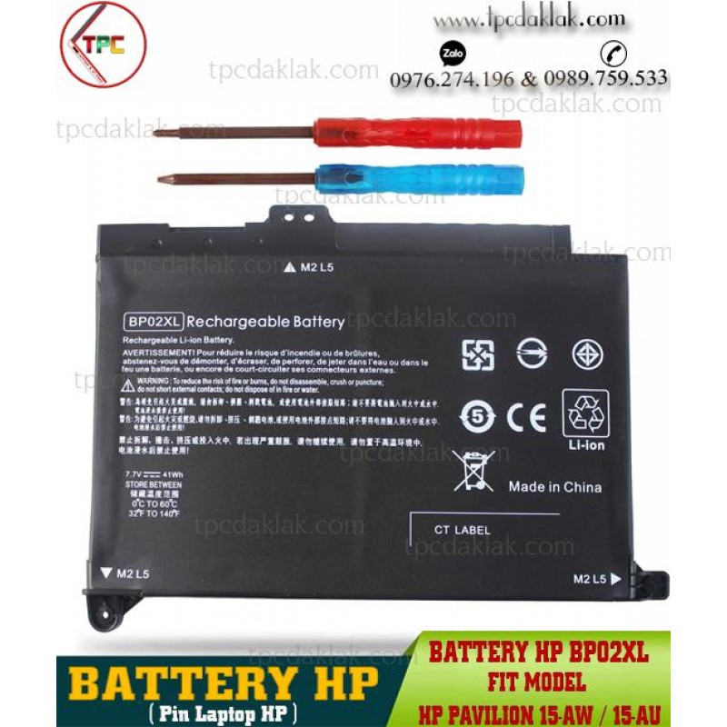 Pin Laptop HP Pavilion 15-AW / 15-AU Series ( BP02XL - BP02041XL - HSTNN-LB7H HSTNN-UB7B 7.7V 41Wh )