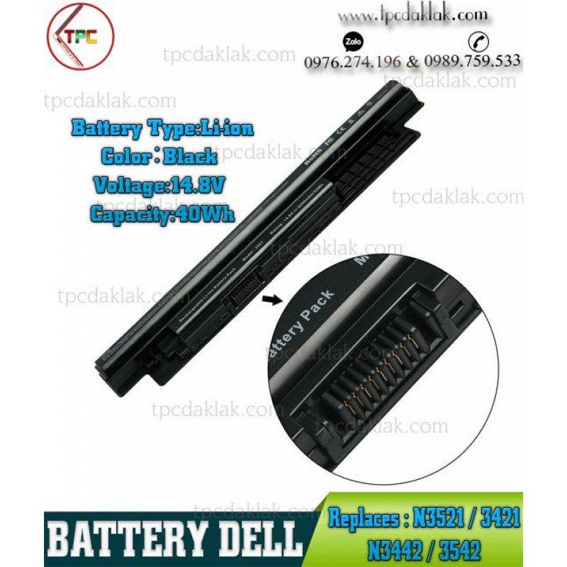 Pin Laptop Dell Inspiron 3521, 3537, 3541, 3542, 5521, 3543, 5721, 5737, 5748, Latitude 3540 , Vostro 2421, 2521