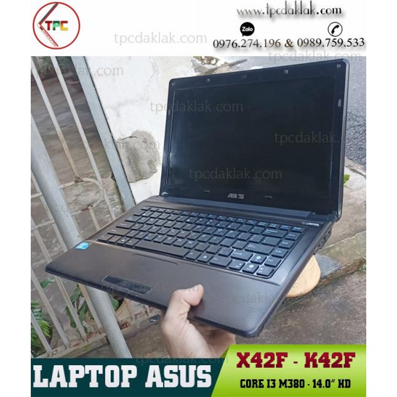 Laptop Cũ Dak Lak |Asus K42F - X42F / Core I3 M 380/ Ram 4GB/ SSD 128GB / Intel HD Graphics/ LCD 14.0 HD