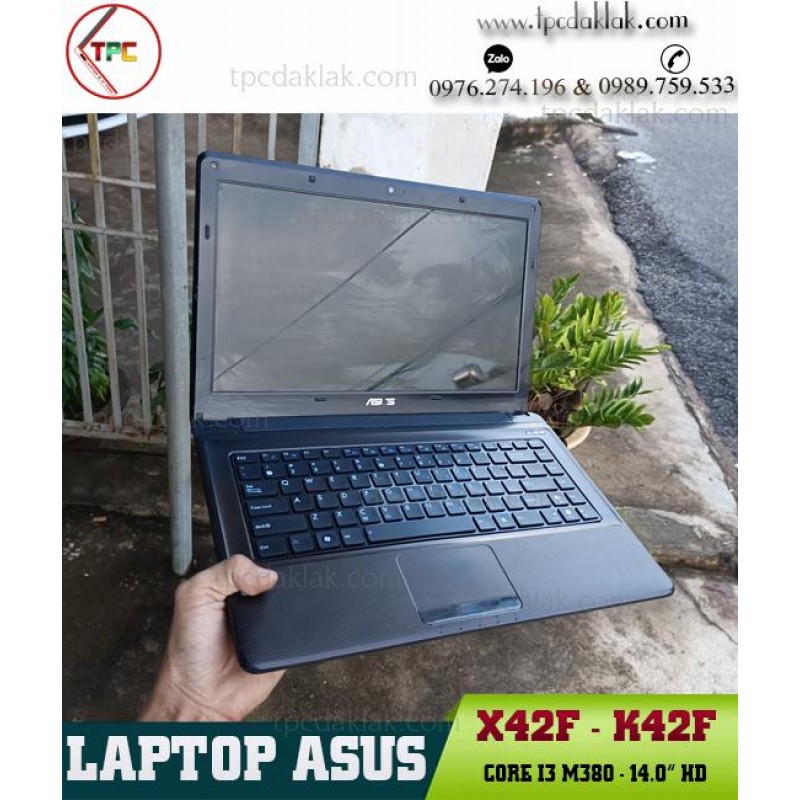 Laptop Cũ Dak Lak |Asus K42F - X42F / Core I3 M 380/ Ram 4GB/ SSD 128GB / Intel HD Graphics/ LCD 14.0 HD