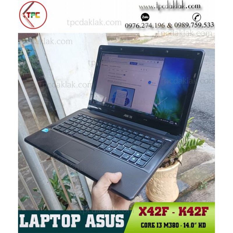 Laptop Cũ Dak Lak |Asus K42F - X42F / Core I3 M 380/ Ram 4GB/ SSD 128GB / Intel HD Graphics/ LCD 14.0 HD