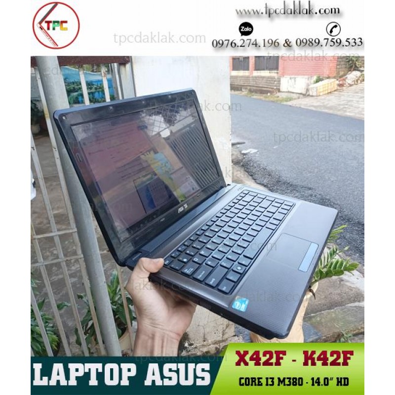 Laptop Cũ Dak Lak |Asus K42F - X42F / Core I3 M 380/ Ram 4GB/ SSD 128GB / Intel HD Graphics/ LCD 14.0 HD