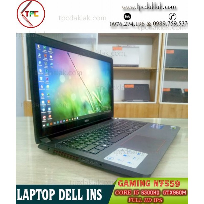 Laptop Cũ Dak Lak | Dell Inspiron 15 7559 / Core I5 6300HQ / Ram 8GB / SSD 128GB - HDD 500GB / VGA Nvidia GTX 960M 4GB / LCD 15.6" FHD