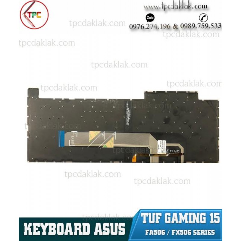 Keyboard Laptop Asus TUF GAMING A15 F15 - FA506, FX506 AEBKXU00010 0KNR0-661VUS00 V191346AS1 ( Original )