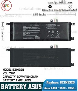 Pin Laptop Asus B21N1329 / Asus X403 X503M X502CA X453 X553 F453 P553 D553 [ 7.6V - 30Wh - 4040mAh ]