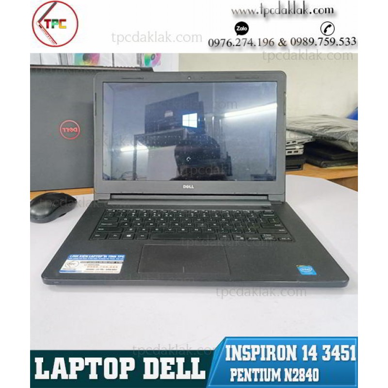 Laptop Dell Inspiron 14 3451/ Intel Pentium N2840 / Ram 4GB / SSD 128GB/ Intel HD Graphics / LCD 14.0-Inch HD