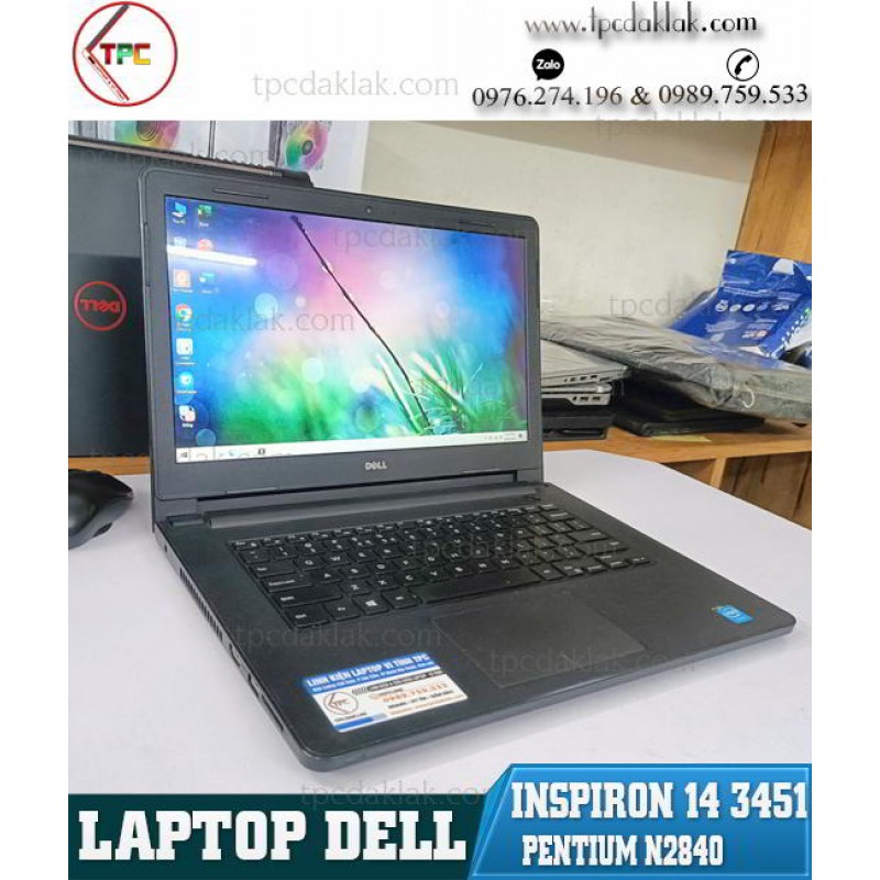 Laptop Dell Inspiron 14 3451/ Intel Pentium N2840 / Ram 4GB / SSD 128GB/ Intel HD Graphics / LCD 14.0-Inch HD